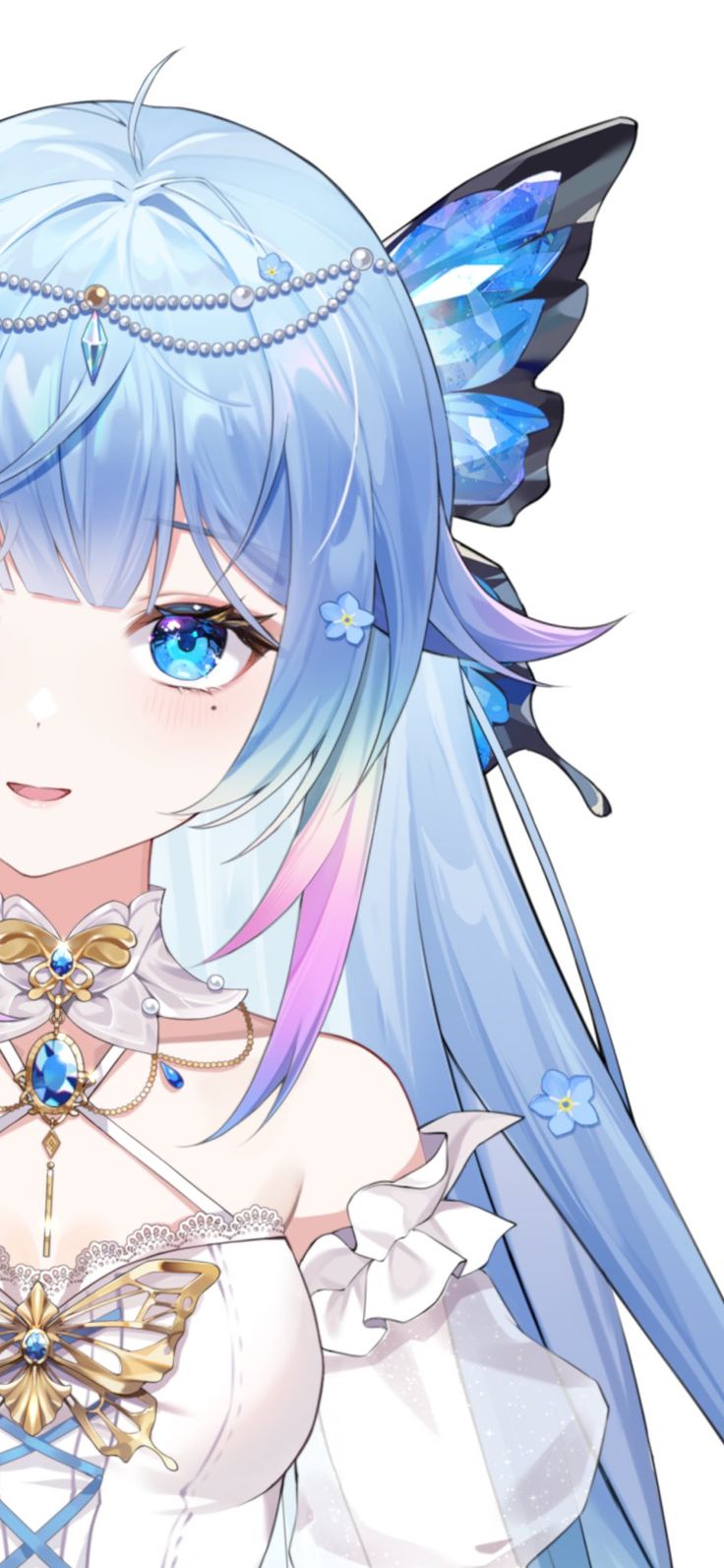 Vtuber Hair Reference, Vtuber Expression Sheet, Shark Vtuber, Vtuber Reference Sheet, Vtuber Hair, Adoptables Characters, Blue Hair Aesthetic, Vtuber Fanart, Expression Sheet