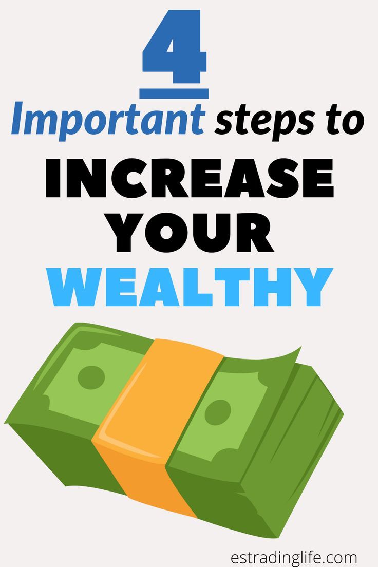 the words 4 important steps to increase your healthy money on top of a stack of cash