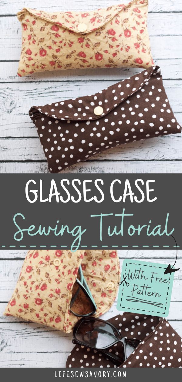 the glasses case sewing pattern is easy to sew and can be used as a pillow