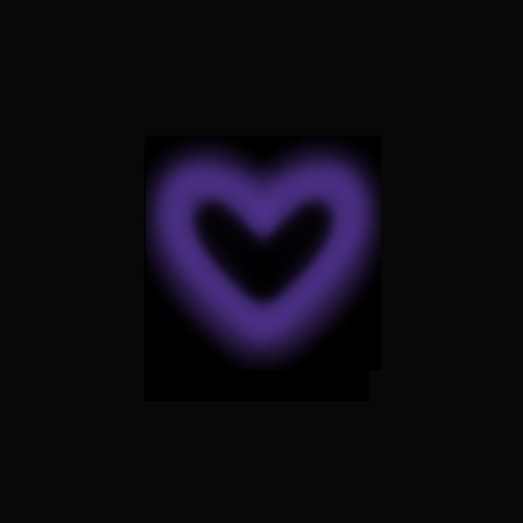 a purple heart on a black background