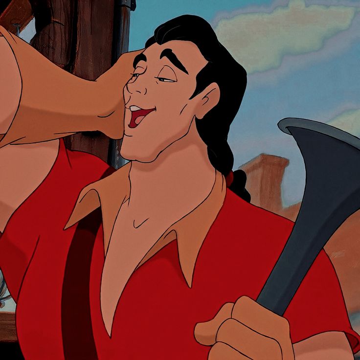 male disney character holding an ax in his right hand