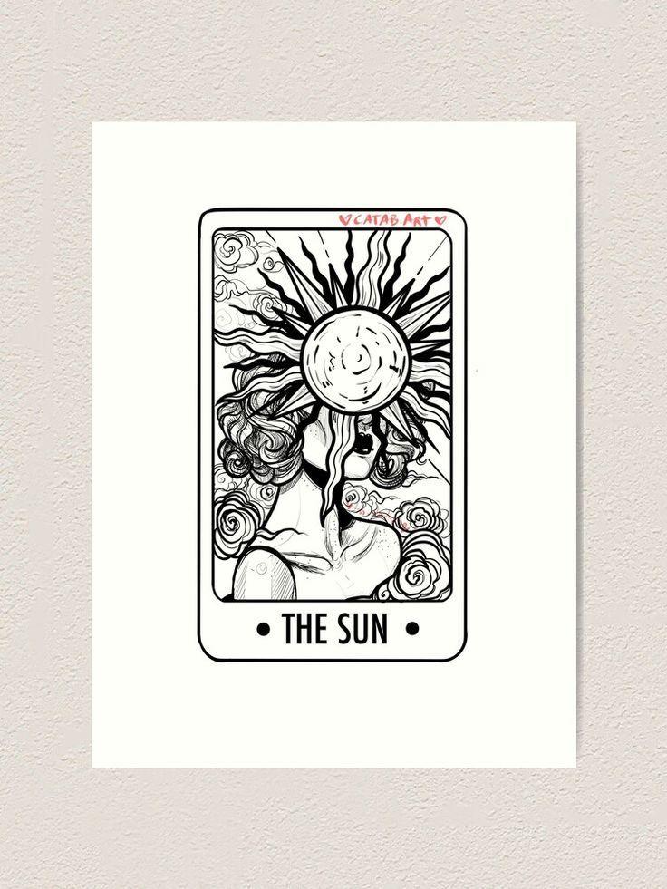 the sun tarot card art print