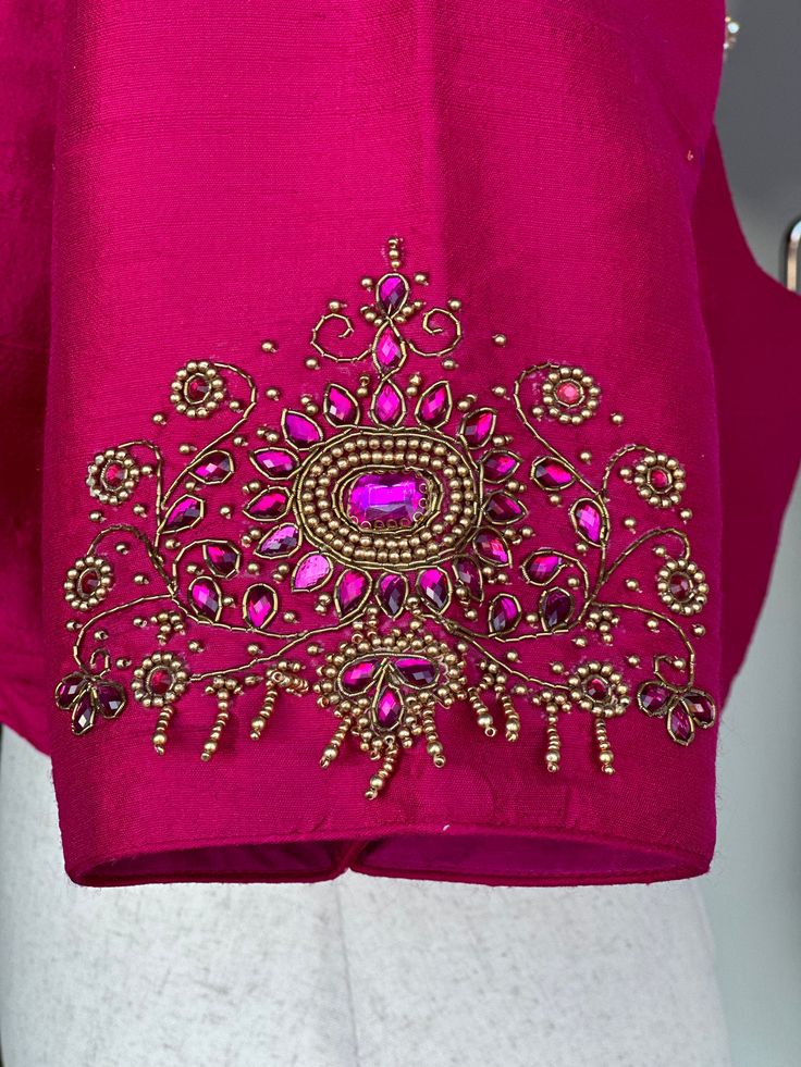 Raw Silk Embroidery Blouse Size : 38-42 For more details ,please send an email to info@haascollections.com Silk Embroidery Blouse, Raw Silk Embroidery, Goddess Dress, Embroidery Blouse, Silk Embroidery, Finger Rings, Cz Earrings, An Email, Antique Earrings