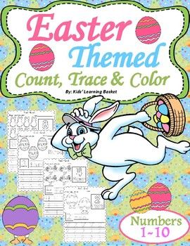 an easter themed book with bunny and eggs