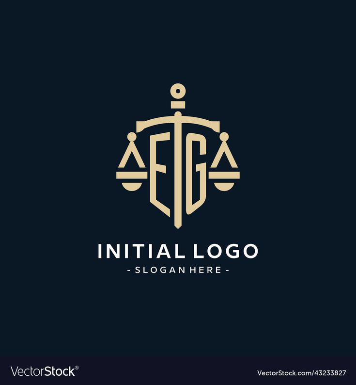 an initial logo for a law firm