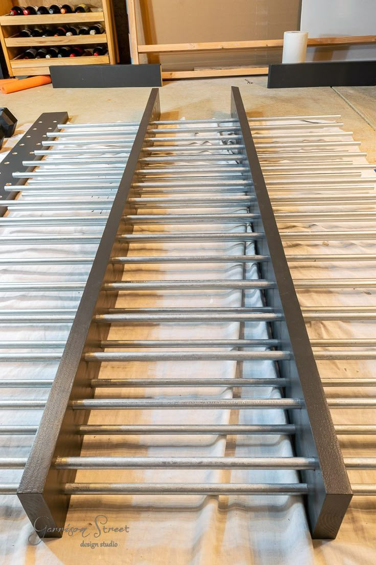 the metal slats have been placed on top of each other to make it easier for them to move