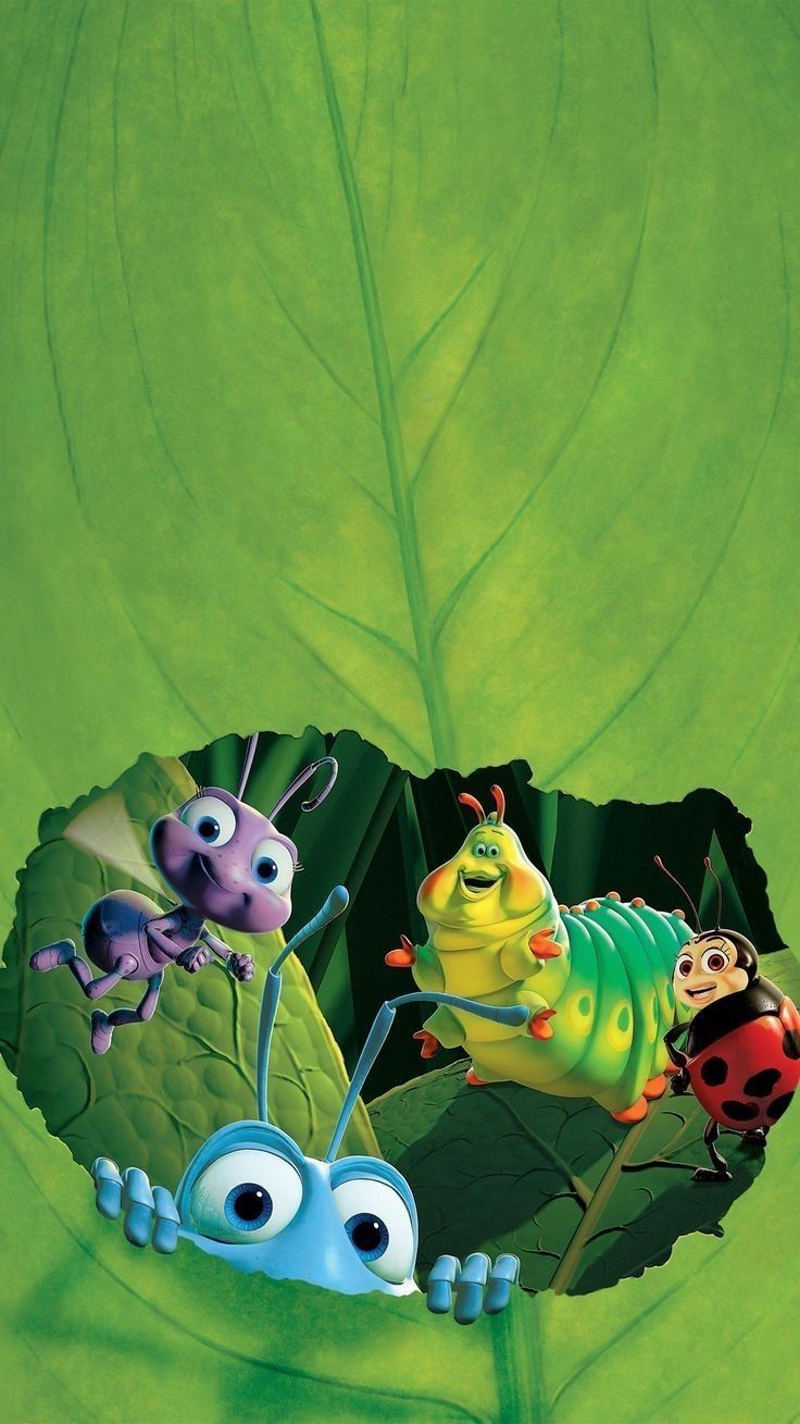 the very cute bugs and their friends are in the green leaf