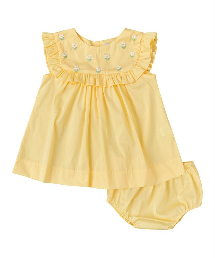 Style # FB-B053 Made with 100% Cotton Yellow Smocked Fitted Dress, Fitted Yellow Smock Dress, Fitted Smock Yellow Dress, Yellow Fitted Smock Dress, Fitted Cotton Dresses With Ruffled Collar, Yellow Cotton Smock Dress, Yellow Smock Cotton Dress, Cotton Flutter Sleeve Dresses With Floral Embroidery, Cotton Dresses With Floral Embroidery And Flutter Sleeve