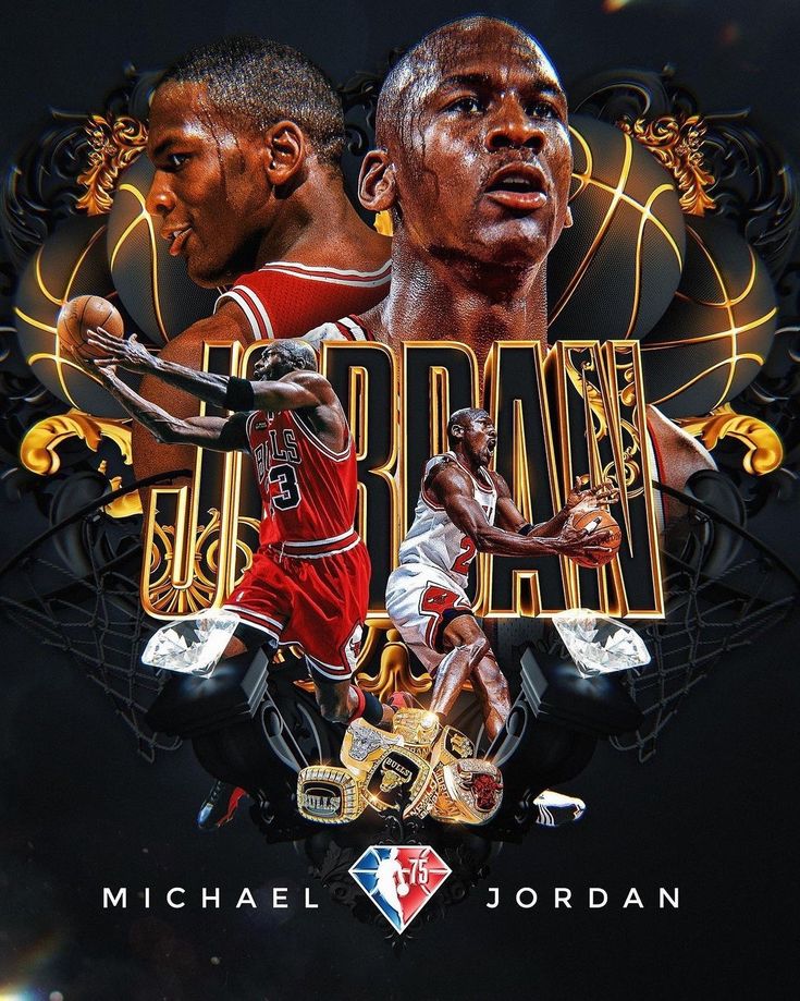 michael jordan and michael jordan are depicted in this poster