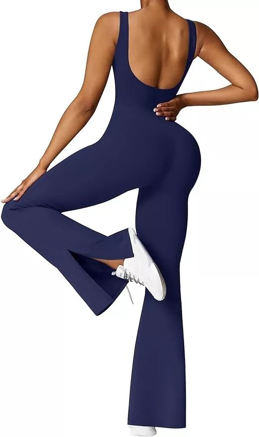 OEAK Womens Flare Leg Jumpsuits Tummy Control Backless Unitard One Piece Workout Outfit V Neck Sl... | Amazon (US) Female Gym Outfits, One Piece Workout, Women Gym Outfits, Cute Gym Outfits, Cami Bodysuit, Gym Clothes Women, Gym Fits, Female Style, Gym Clothes