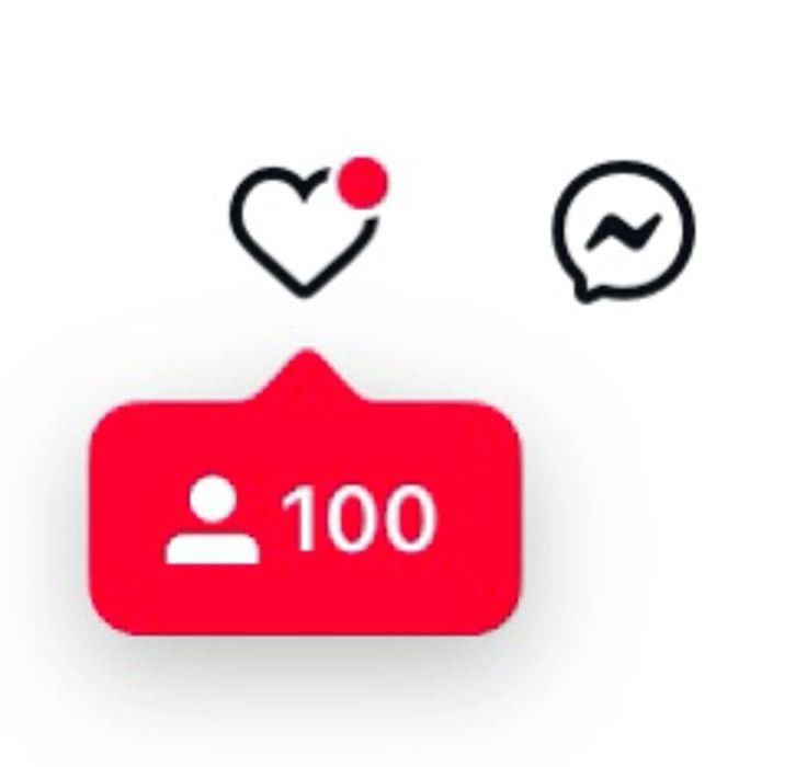 a red sign that says 100 with two hearts above it and an arrow pointing to the right