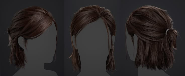 ArtStation - Bun haircut - (TLOU2 Ellie fanart) Ellie Williams Haircut, Apocalyptic Hairstyles, Ellie Fanart, Tlou2 Ellie, Queer Hair, Ashley Johnson, Fashion Vocabulary, A Hairstyle, Ellie Williams