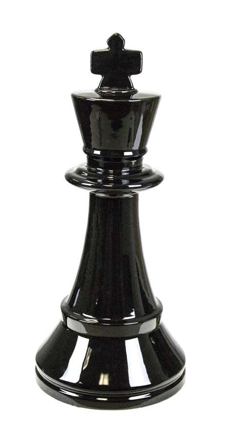 a black chess piece on a white background