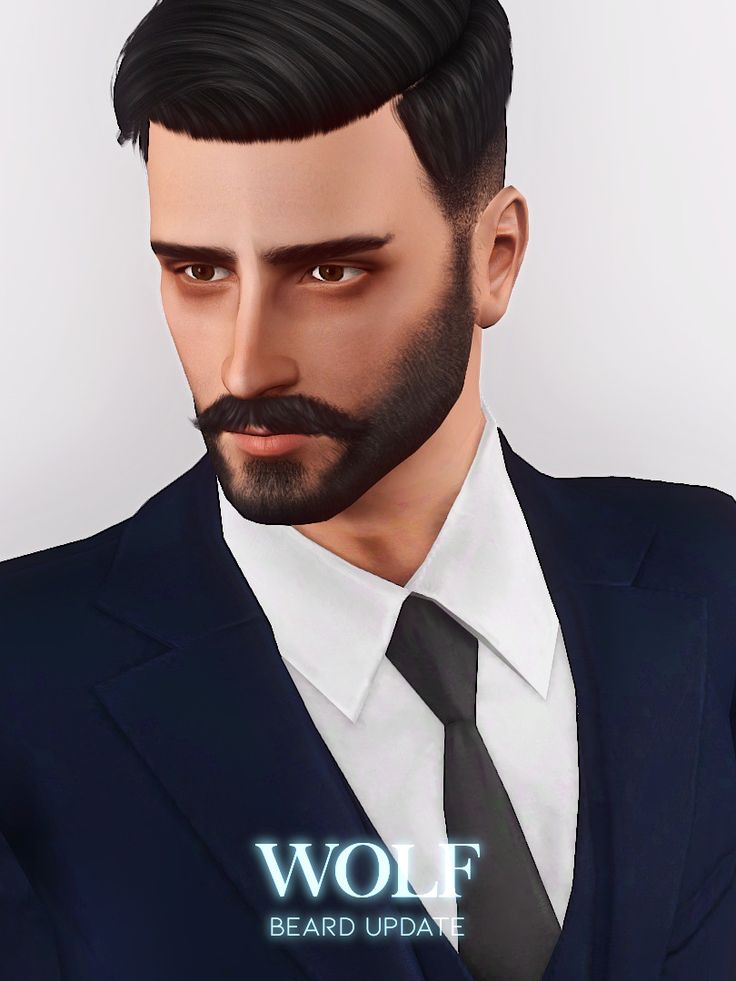 a man in a suit and tie with the wolf beard update