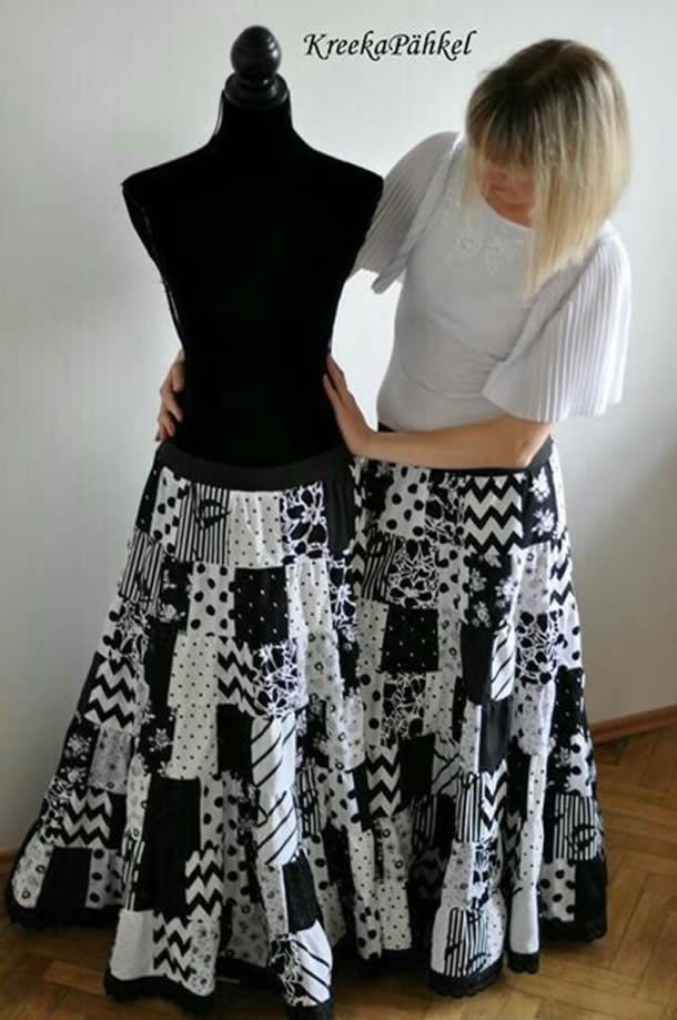 Patchwork Skirts, Trendy Sewing Projects, Patchwork Clothes, Patchwork Clothing, Sewing Projects Clothes, Maxi Rok, Trendy Sewing, Patchwork Skirt, Sewing Skirts