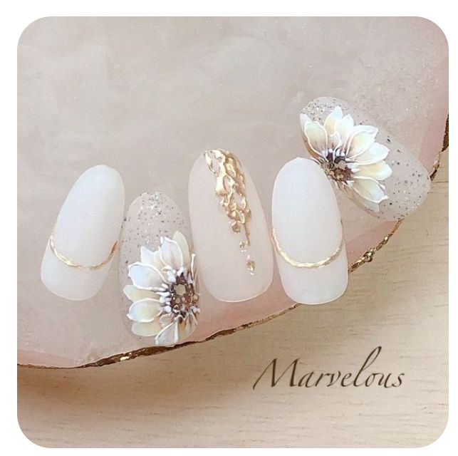 Nail Art Wedding Elegant, Trendy Nails Ideas, Nail Art Printer, Japanese Nail Design, Bridal Nails Designs, Engagement Nails, Overall Style, Wedding Nail Art Design, Art Deco Nails