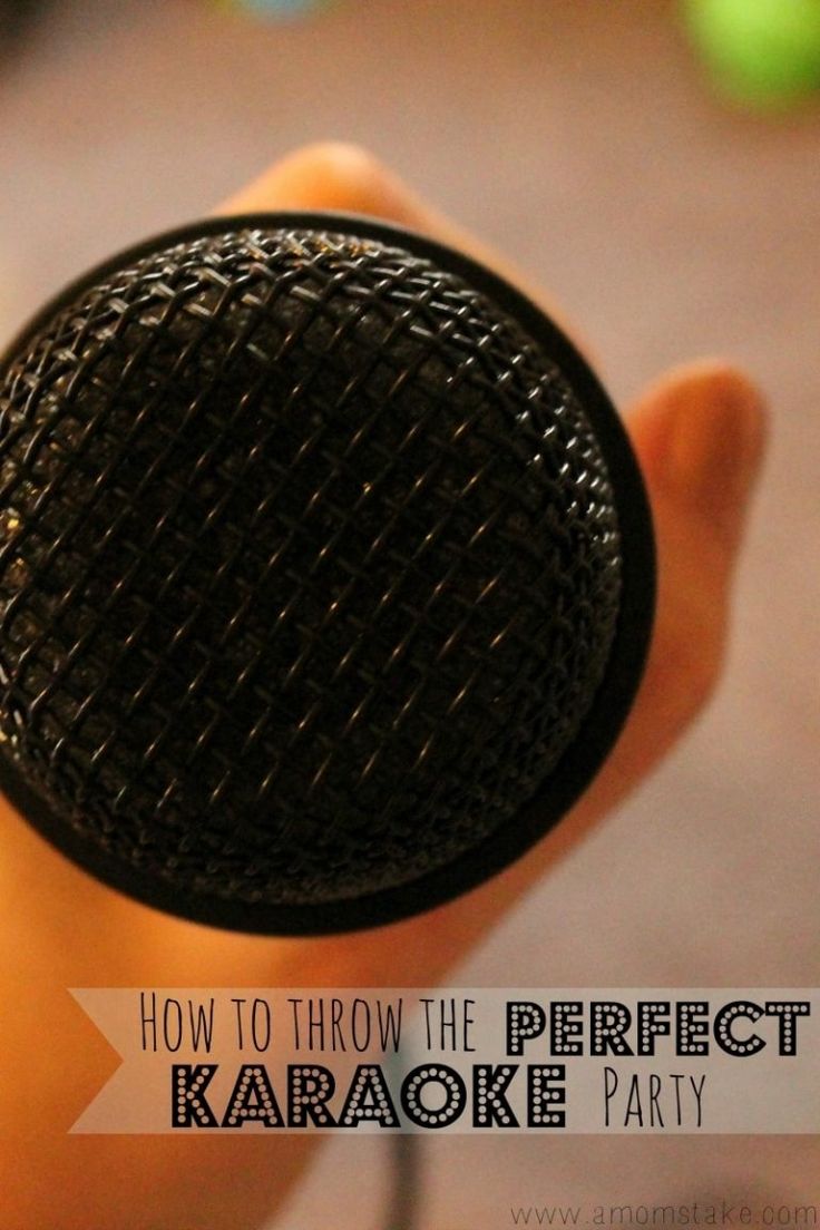 a close up of a microphone with the words how to throw the perfect karaoke party