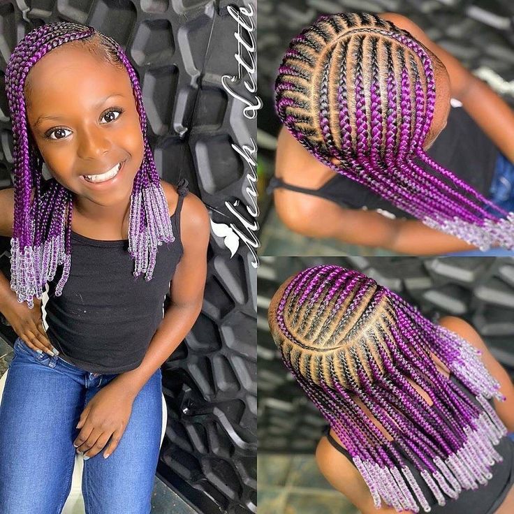 Children Hairstyles With Beads, Coloured Braids With Beads, Cute Hairstyles For Birthday, Hair Styles For Children, Hairstyle For Children, Kids Braids With Beads, Beads Hairstyles, African American Braided Hairstyles, Toddler Braids