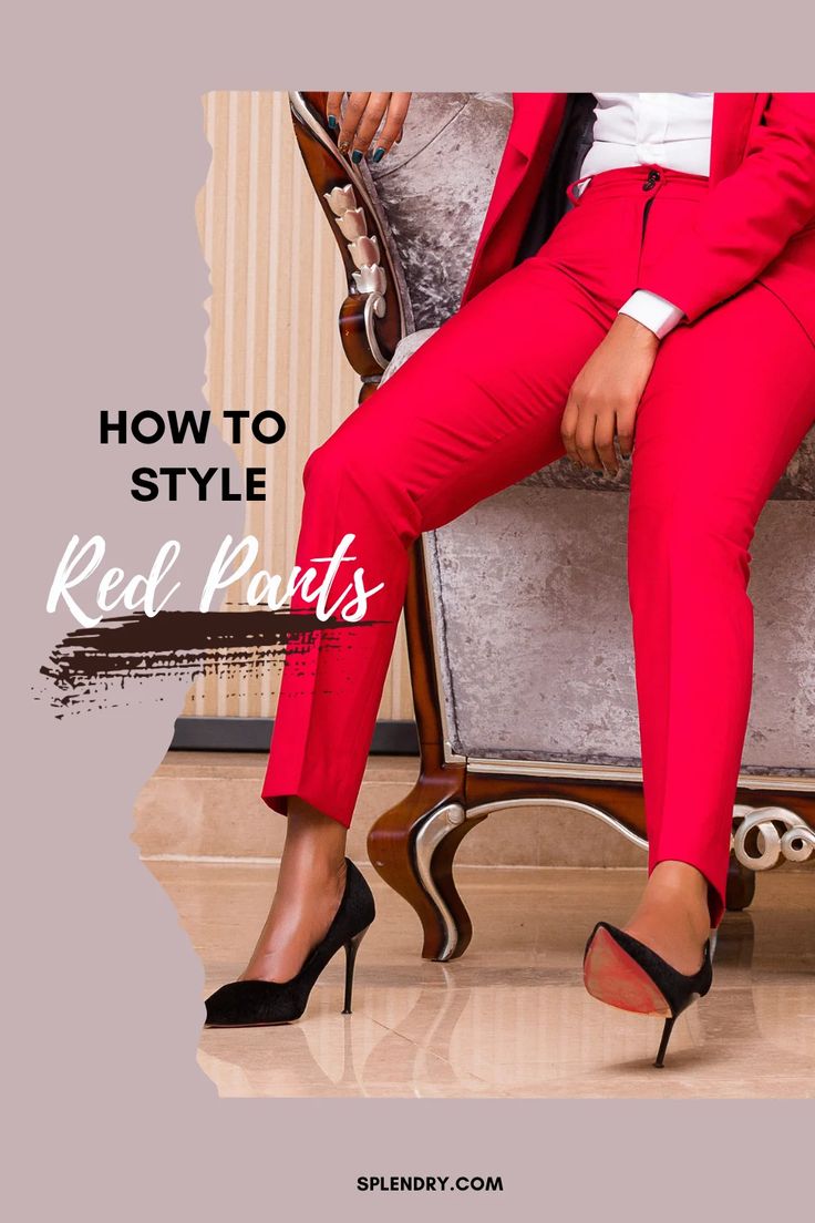 Red Trousers Outfit, Red Jeans Outfit, Ankle Pants Outfit, Red Pants Outfit, Pants Outfit Work, Red And White Outfits, New Outfit Ideas, Office Dress Code, Red Trousers