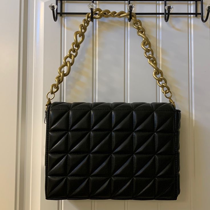 Nwt Color Is Black Similar Style To That Of Bottega Veneta Has Nice Heavy Metal Chain I Have The Same One In Different Colors! Luxury Black Square Clutch, Black Square Flap Bag For Shopping, Modern Shoulder Bag With Chain Strap For Night Out, Black Square Flap Bag For Evening, Chic Black Rectangular Flap Bag, Black Square Flap Bag For Formal Occasions, Black Square Flap Bag With Chain Strap, Zara Evening Shoulder Bag, Elegant Zara Shoulder Bag For Formal Occasions