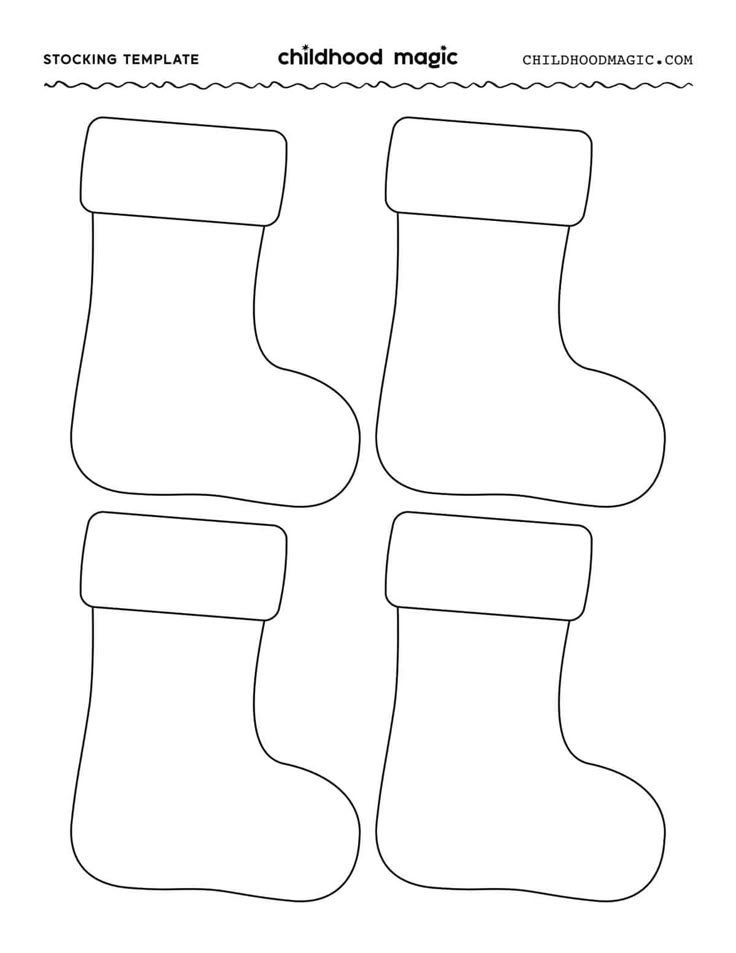 christmas stocking template for children to make their own stockings and stockings on the floor