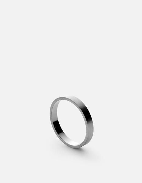 3mm Silver Band, Matte Sterling Silver – Miansai Silver Timeless Thick Band, Silver Thick Band Timeless Style, Timeless Silver Thick Band, Timeless Thick Silver Band, Classic Matte Finish Jewelry Gift, Modern Silver Band With Thick Shape, Modern Silver Thick Band, Modern Thick Band Silver Bands, Classic Everyday Jewelry With Brushed Finish