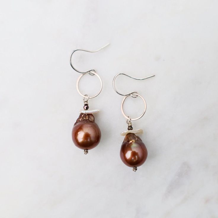 EAR Copper Pearl Earrings Single Teardrop Metal Pearl Earring, Everyday Pear-shaped Silver Jewelry, Pearl Dangle Earrings With French Hook, Teardrop Metal Earrings With Pearl Charm, Sterling Silver Pear Drop Pearl Earrings, Everyday Sterling Silver Earrings With Pearl Charm, Pear Shaped Pearl Drop Earrings In Sterling Silver, French Hook Pearl Drop Earrings For Gift, Handmade Silver Pearl Earrings In Pear Shape