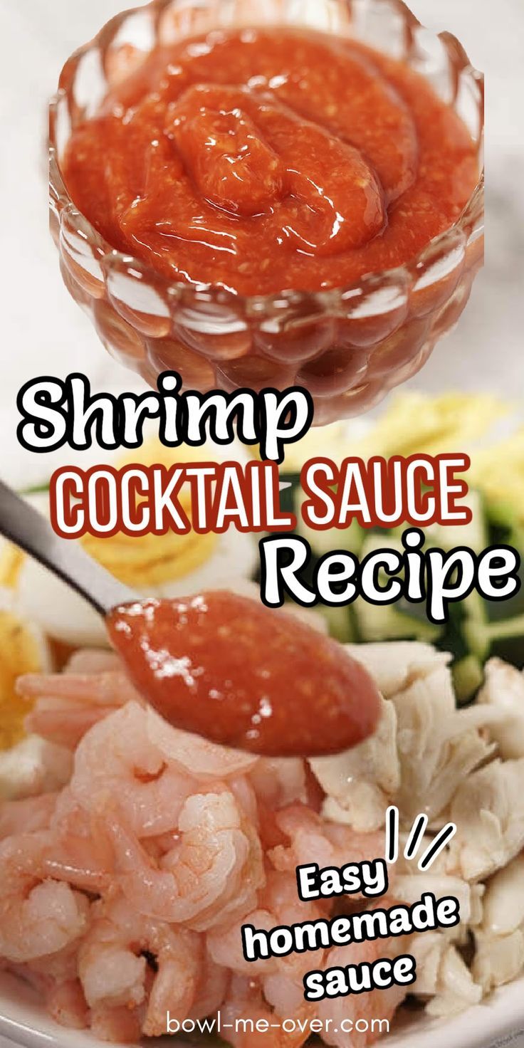 shrimp cocktail sauce recipe in a glass bowl