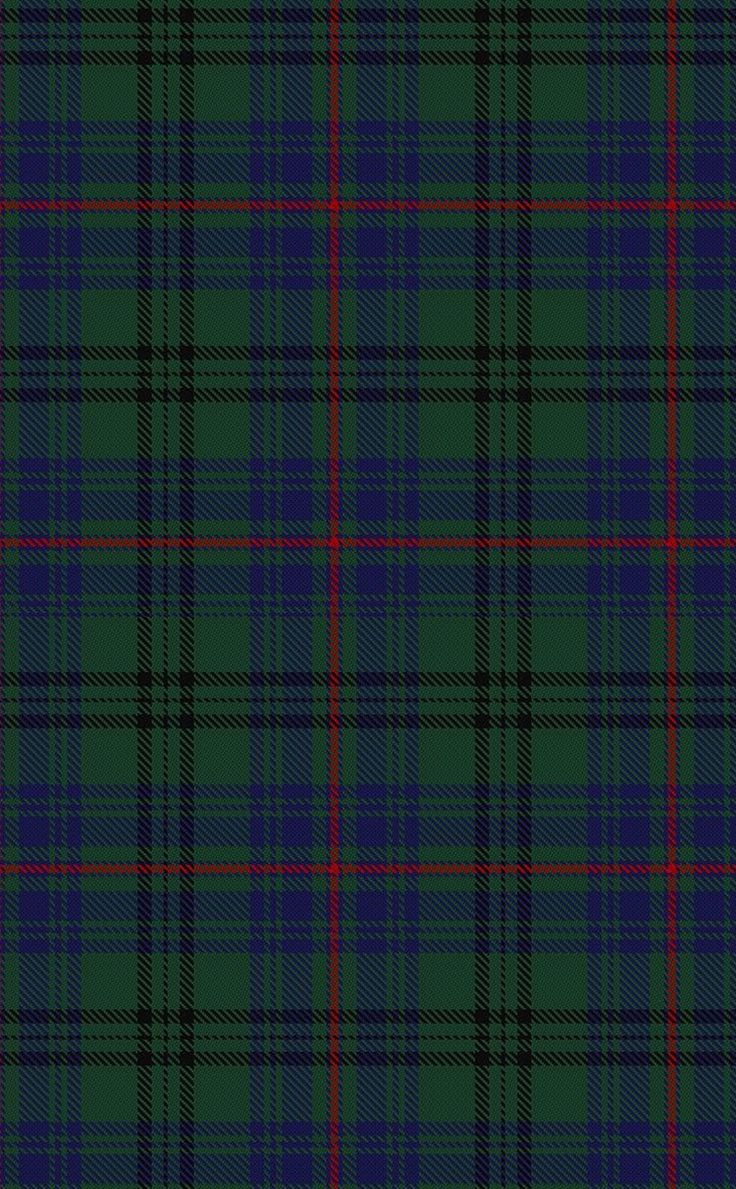 a green and black tartan plaid pattern with red, white, and blue stripes