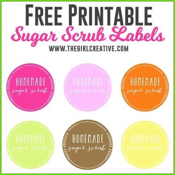 the free printable sugar scrub labels are perfect for your home made soap or lotion