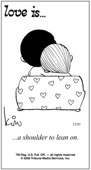 a black and white drawing of a person sitting on a couch with the words love is