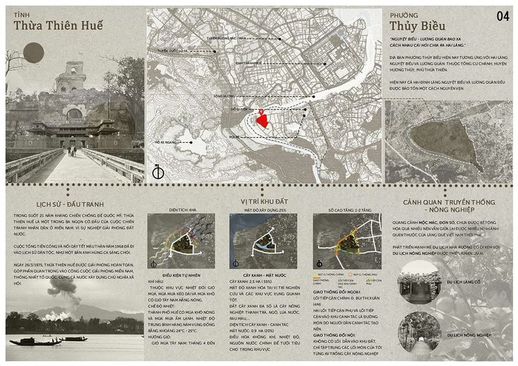 an image of a brochure with pictures and information about the area in red