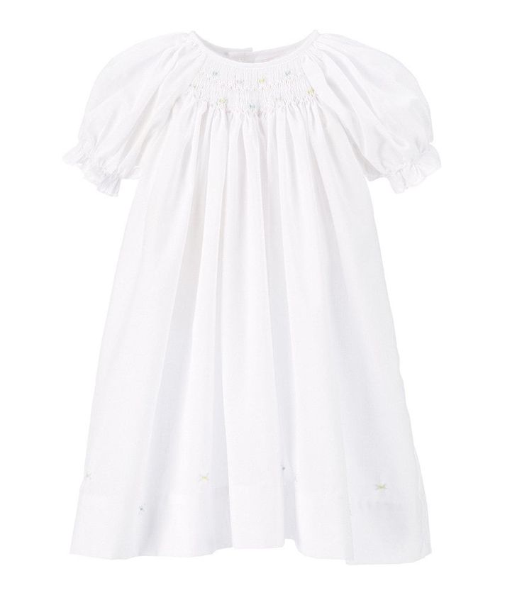 Petit Ami Baby Girls 3-9 Months Smocked Dress | Dillard's White Dress With Smocked Bodice And Flutter Sleeves, White Flutter Sleeve Dress With Smocked Bodice, White Smocked Dress With Flutter Sleeve, Cotton Smocked Dress With Flutter Sleeves, Cotton Short Sleeve Smocked Dress For Daywear, Cotton Smocked Short Sleeve Dress For Daywear, White Short Sleeve Dress With Smocked Back, Daywear Smocked Dress With Flutter Sleeves, White Smock Dress With Flutter Sleeves