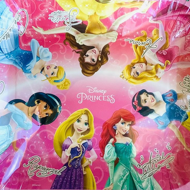 there are many princesses on this plate