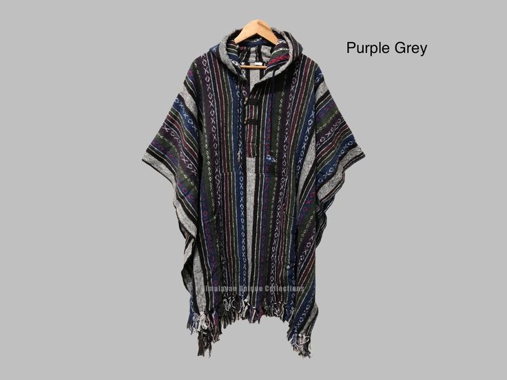 Beautiful boho Hippie cotton poncho made in Nepal. This thick and heavy weave will be sure to keep you nice and cosy. Perfect for festivals or camping. Features:- *Heavy duty 100% Cotton Poncho,made in Nepal *100% heavy duty woven cotton fabrics  *Low impact, azo free dyes *Pouch style pocket in the front centre *Bamboo toggles at neckline *Opened sides with cotton tie ups *Features a hood *Pre-washed & pre-shrunk *One  size - fits most people Traditional Cotton Poncho For Fall, Traditional Cotton Poncho For Festival, Bohemian Multicolor Poncho For Outdoor, Multicolor One-size Poncho For Outdoor, Multicolor Bohemian Poncho For Outdoor, Multicolor One Size Poncho For Outdoor, Bohemian Handwoven Poncho For Winter, Traditional Winter Poncho For Outdoor, Bohemian One Size Outerwear For Outdoors