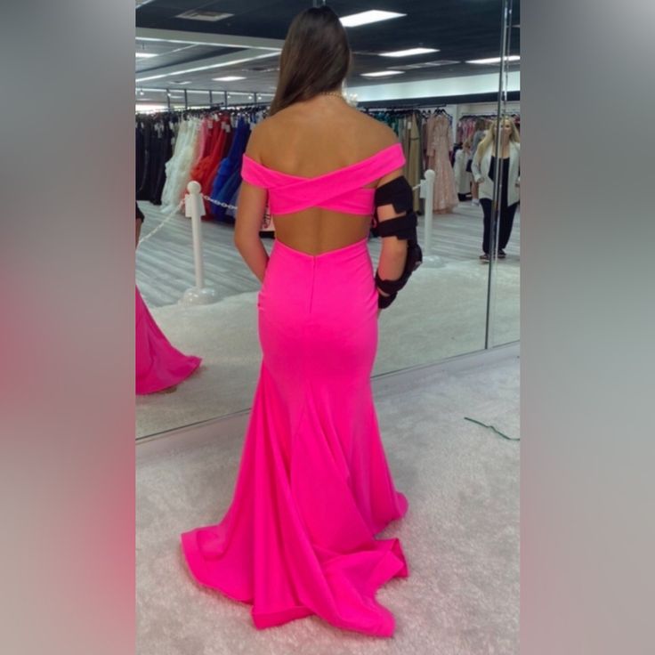 Perfect Condition, Hot Pink, Sherri Hill, Thick Material. Perfect For Prom Or Formal Event. Hot Pink Formal Dress, Pink Formal Dress, Pink Formal Dresses, Sherri Hill Dresses, Sherri Hill, Dress Brands, Formal Event, Hot Pink, Prom Dresses