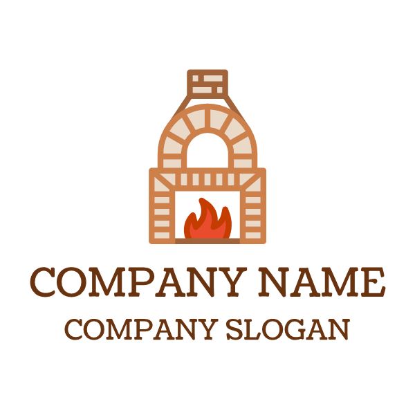 a logo for a fireplace company