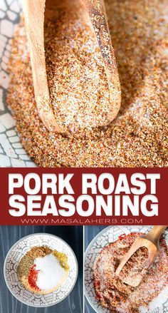 pork roast seasoning recipe on a white plate