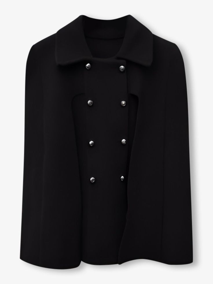 Introducing the monte coat, cut from a luxurious blend of polyester and cotton chiffon. Featuring patchwork pockets and a spliced button design, this elegant, loose-fit coat sculpts an hourglass silhouette. Hourglass Silhouette, Fitted Coat, Button Design, Black Coat, Dress Shop, Loose Fitting, Chiffon, Black, Design