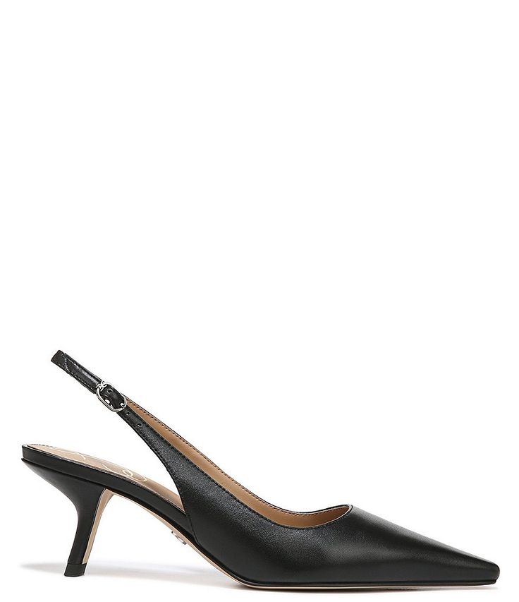 Sam Edelman Bianka Slingback Leather Pointed Toe Pumps | Dillard's Modern Lifestyle, Slingback Pump, Dillard's, Contemporary Fashion, Sam Edelman, Patent Leather, Clothing Accessories, Heel Height, Leather Upper