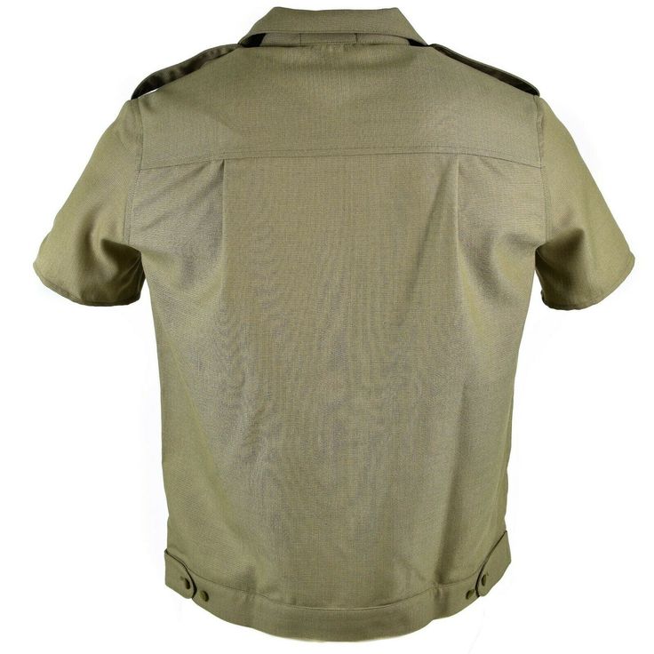 "Genuine Hungarian army shirt Two button down chest pockets, button up front Condition: New Shipping to the United States, Canada, Europe * Economy shipping Shipping time: 7-21 working days or sometimes more * Standard shipping with tracking information Shipping time: 7-14 working days or sometimes more Shipping to Australia, New Zealand, Philippines, Asia, South America * Economy shipping Shipping time: 14-31 working days or sometimes up to 45 days or more * Standard shipping with tracking info Classic Short Sleeve Shirt With Flap Pockets, Short Sleeve Utility Shirt With Flap Pockets, Utility Shirt With Flap Pockets And Short Sleeves, Khaki Collared Short Sleeve Shirt With Pockets, Classic Short Sleeve Tops With Flap Pockets, Short Sleeve Khaki Shirt For Work, Khaki Short Sleeve Utility Top, Military Style Short Sleeve Cotton Shirt, Military Style Cotton Shirt With Short Sleeves