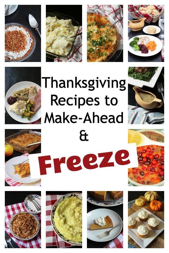 thanksgiving recipes to make - ahead and freeze