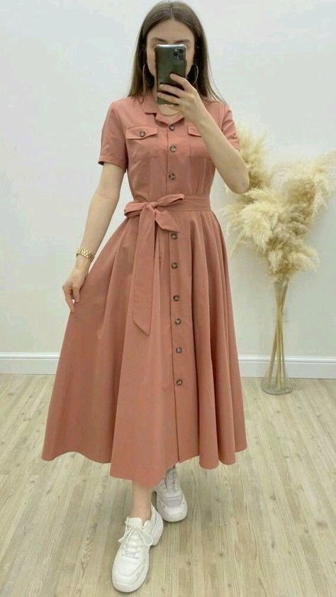 Simple Frock Design, Trendy Dress Outfits, Modesty Fashion, Korean Fashion Dress, A Line Dresses, Stylish Dress Book, Stylish Dresses For Girls, Fashion Attire, Stylish Dress Designs