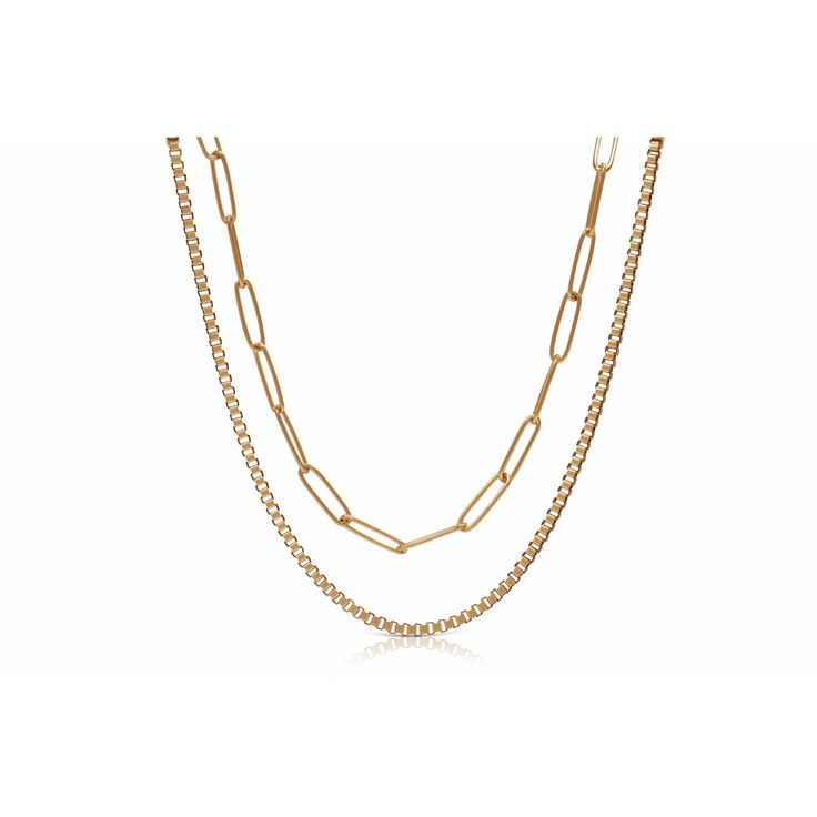 Con Altura Necklace Set 💧 - House of Jewels Miami Minimalist Double Chain Layered Necklace For Parties, Elegant Double Strand Layering Choker, Elegant Double Strand Choker For Layering, Elegant Double Strand Layered Necklace For Everyday, Elegant Layered Gold Chain Necklace, Elegant Gold Chain Layered Necklace, Trendy Double Chain Necklace For Layering, Minimalist Double Strand Layered Chain Necklace, Elegant Double Chain Multi-strand Choker