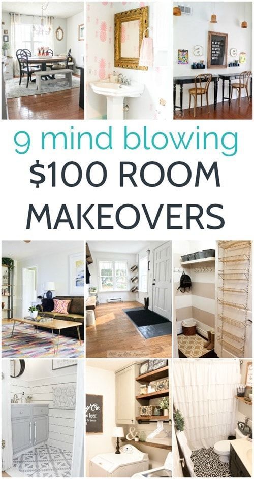 there are many different rooms and furniture in this house with the words 9 mind blowing $ 100 room makeovers