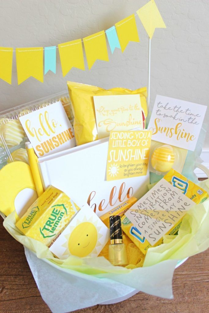 a basket filled with yellow items on top of a wooden floor