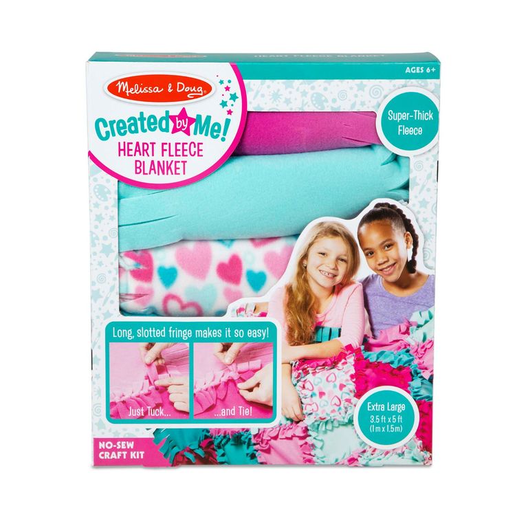 the children's bedding set is packaged in pink and blue with hearts on it