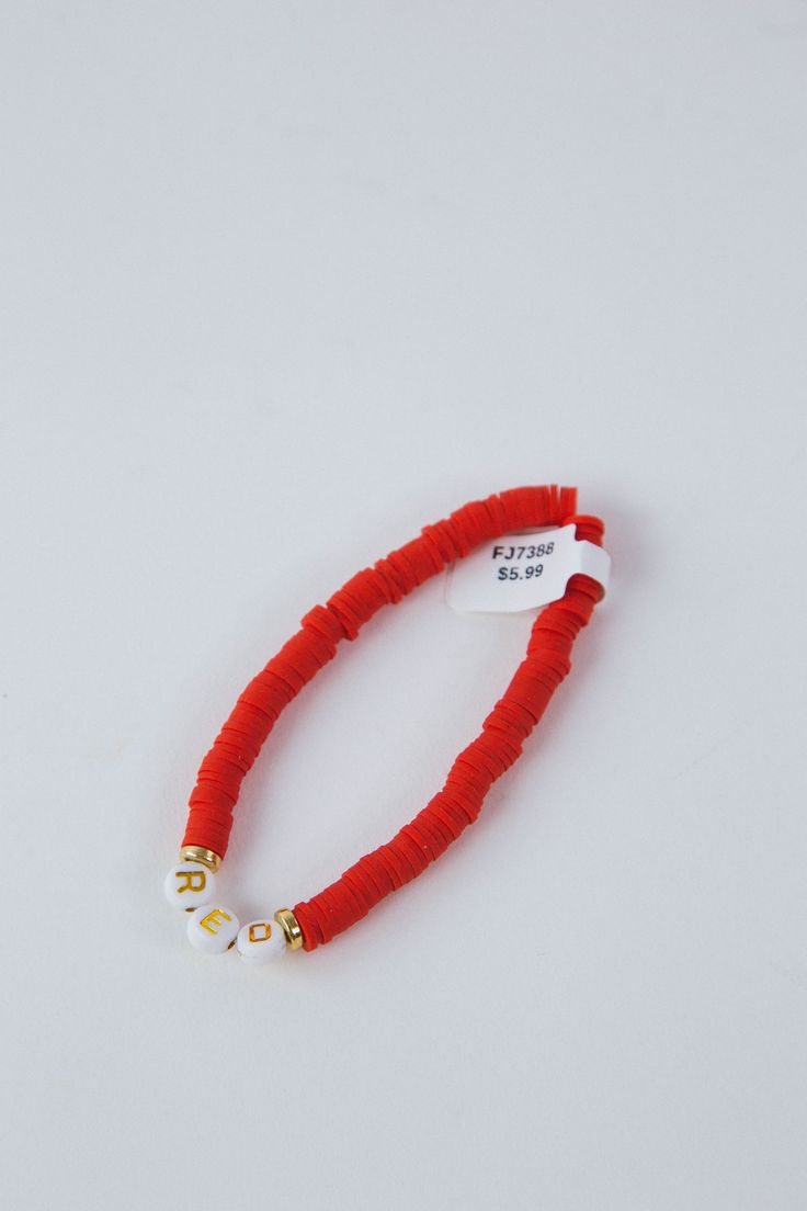 Rock this Red Friendship Bracelet and channel your inner Taylor Swift! With a stretchy 7" circumference and clay beads, this beaded bracelet adds a pop of color to any outfit. Spread the love and friendship with this fun and playful accessory. General Info: Fashion Jewelry Stretch Bracelet 7" Circumference Clay Beads Beaded Bracelet Taylor Swift Red Friendship Bracelet, Bracelet Taylor Swift, Love And Friendship, Clay Beads, Friendship Bracelet, Clothing Company, Stretch Bracelet, Stretch Bracelets, Beaded Bracelet