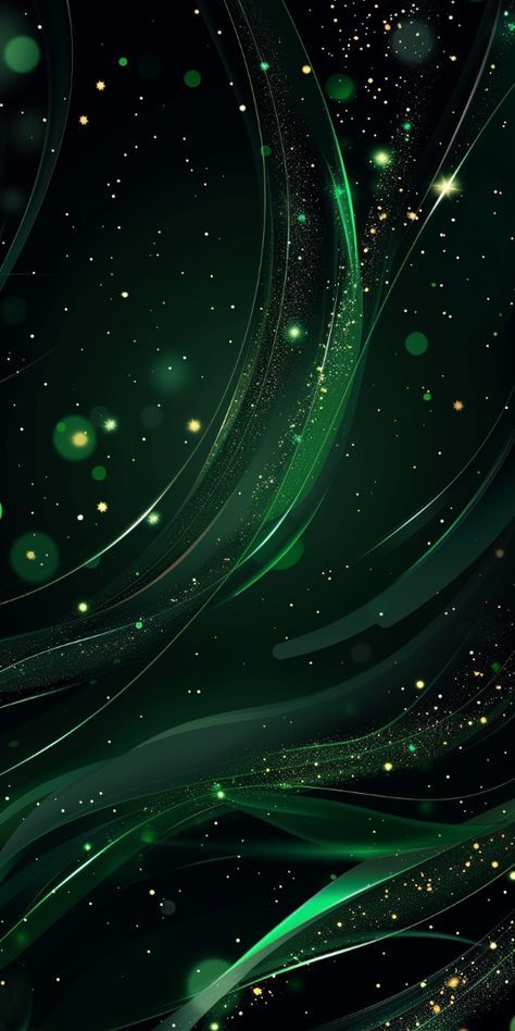 an abstract green background with lots of lights