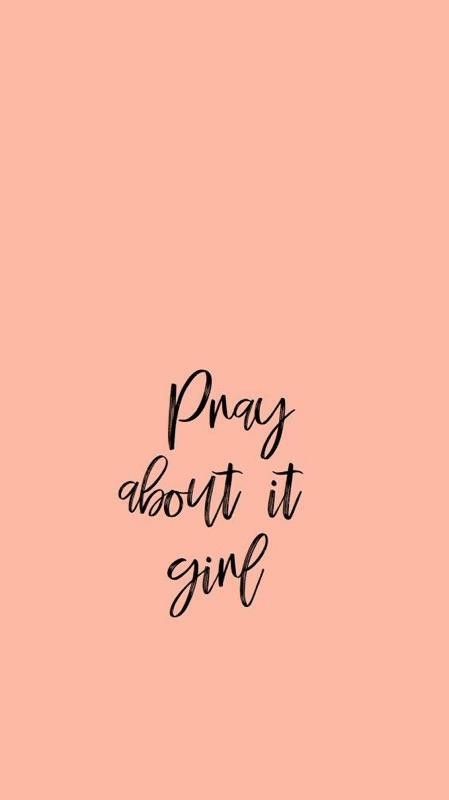 the words pray about it give on a pink background